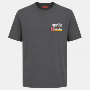 3927 t-shirt APRILIA RACING TEAM CHESTERFIELD algodão bio