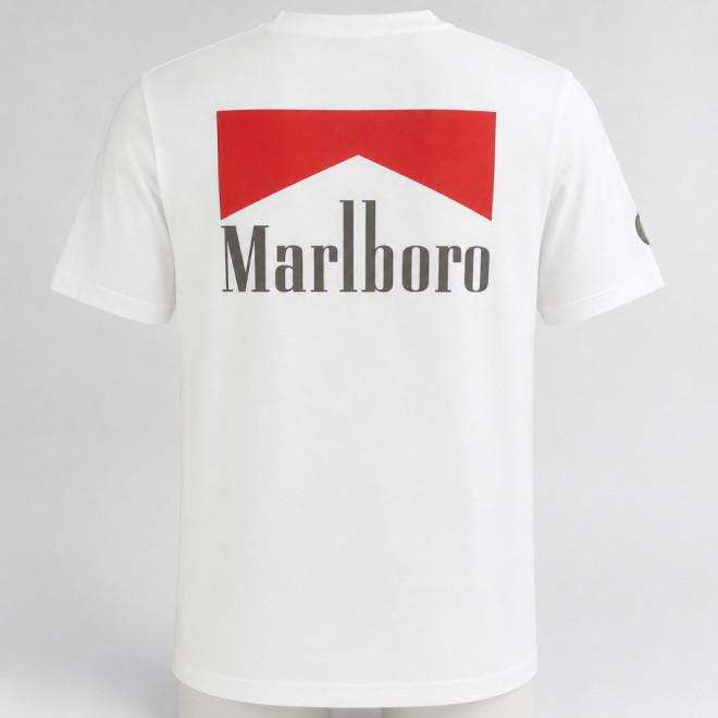 3944 t-shirt TEAM MARLBORO YAMAHA LAWSON  algodão supima