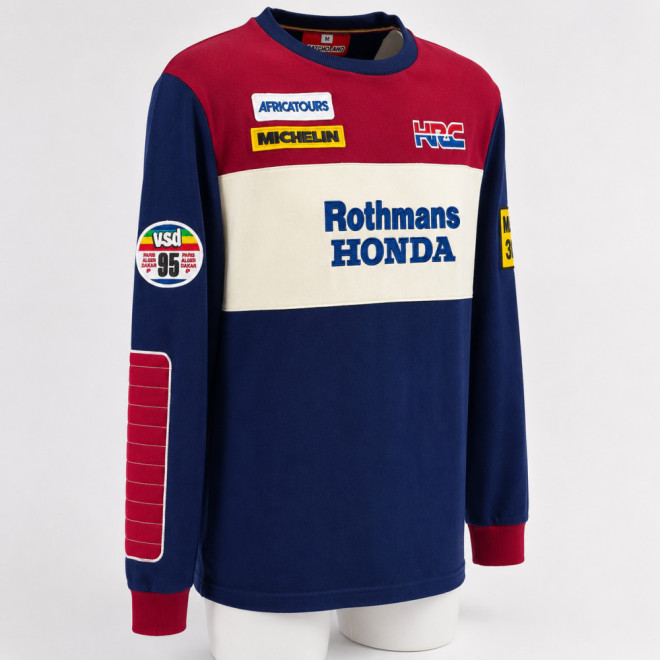 3953 sweat jersey TEAM HONDA NXR750V ROTHMANS PARIS ALGER DAKAR 1986 Cyril Neveu