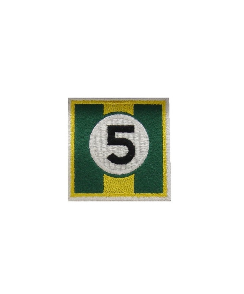 Embroidered patch 7x7  nº 5 LOTUS JIM CLARK