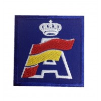 Patch emblema bordado 7x7  RFEDA REAL FEDERACIÓN ESPAÑOLA DE AUTOMOVILISMO