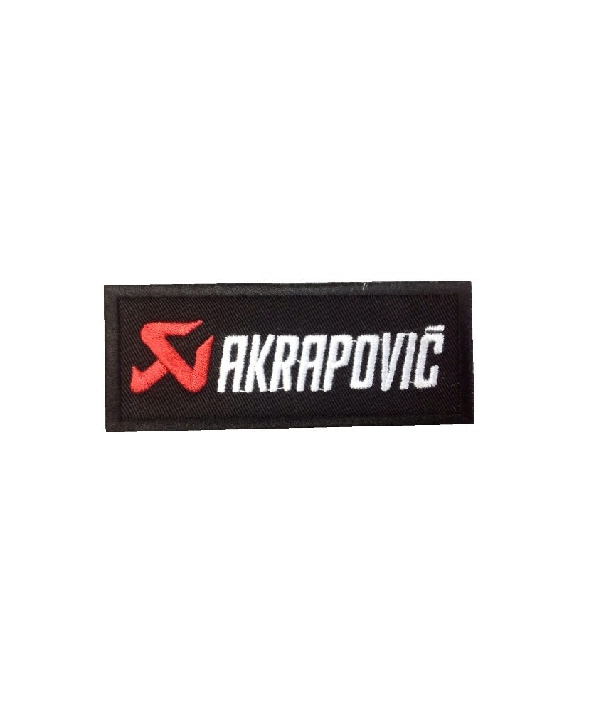 Parche emblema bordado 10x4  AKRAPOVIC