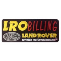 Embroidered patch 22x9  LAND ROVER OWNER INTERNATIONAL LRO BILLING