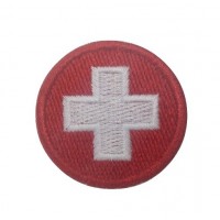 Patch emblema bordado 4x4 bandeira Suiça Vespa
