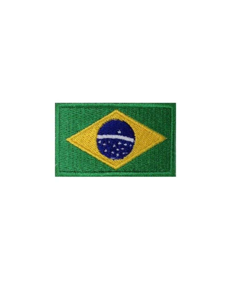 Patch emblema bordado 6X3,7 bandeira BRASIL