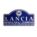 Embroidered patch 23X13  LANCIA 9X WORLD RALLY CHAMPION 