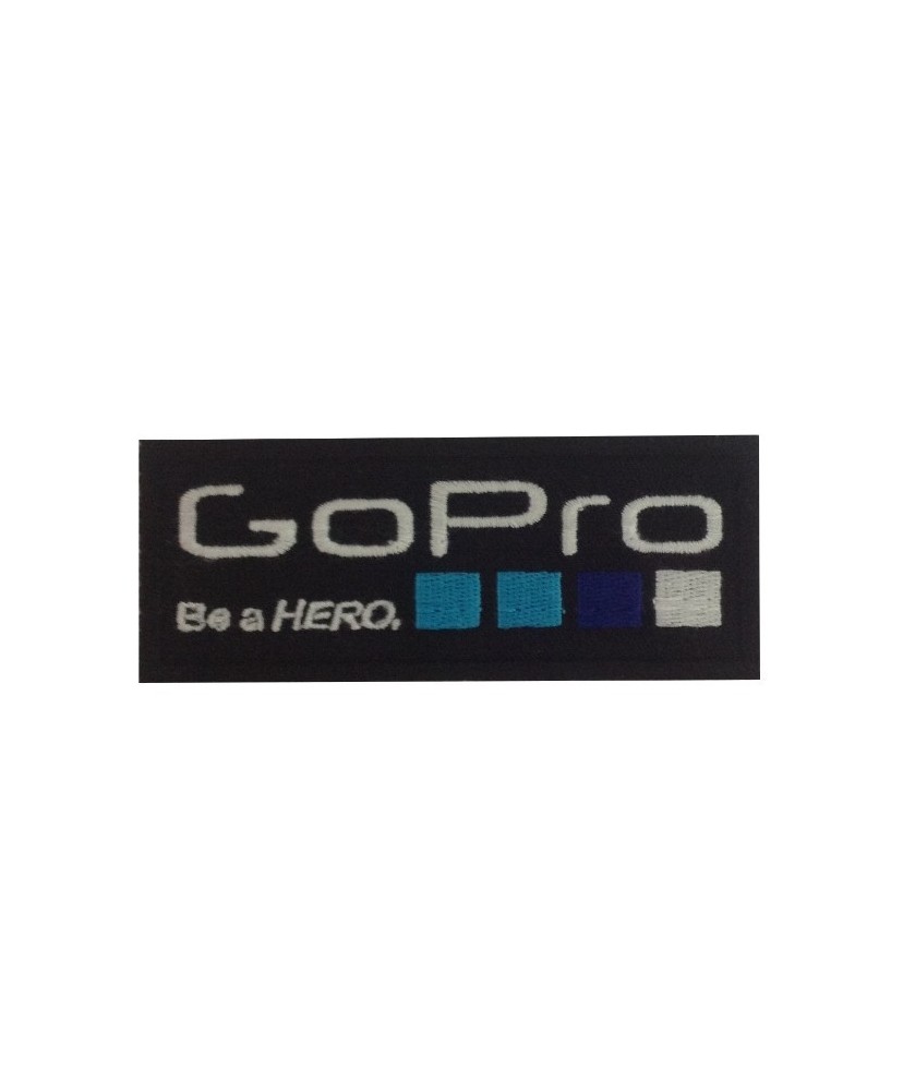 1068 Patch emblema bordado 10x4  GOPRO BE A HERO GO PRO