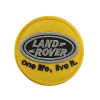 1082 Embroidered patch 7x7  LAND ROVER ONE LIFE , LIVE IT