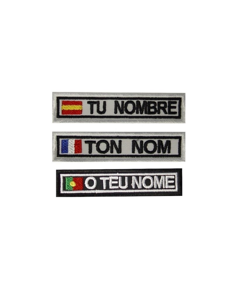 1102 2x Embroidered personalized patch 2,5 cm large