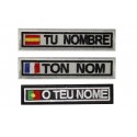 1102 2x Embroidered personalized patch 2,5 cm large
