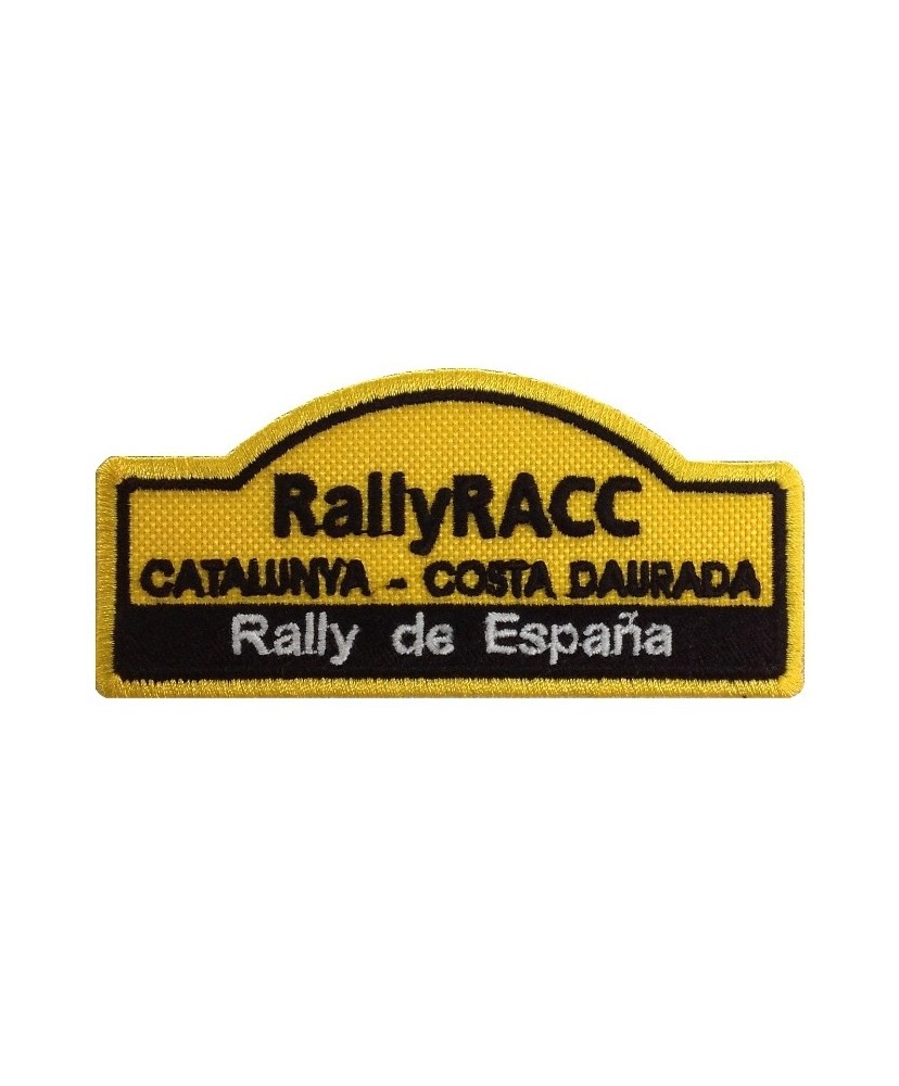 1139 Patch emblema bordado 10x4 RALLY RACC ESPANHA CATALUNIA
