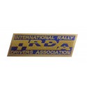 1142 Patch emblema bordado 13x4 IRDA INTERNATIONAL RALLY DRIVERS ASSOCIATION