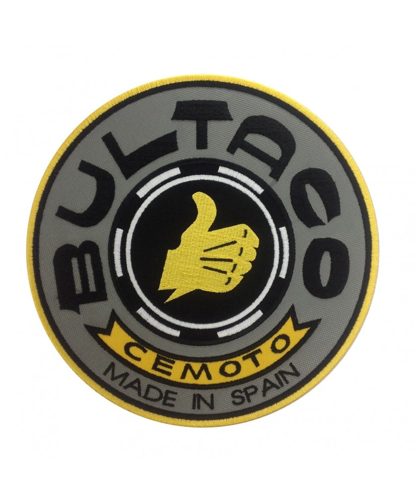 1224 Embroidered patch 22x22 BULTACO CEMOTO MADE IN SPAIN