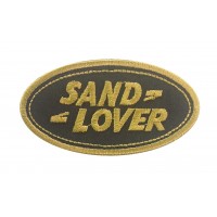 0150 Patch emblema bordado 9x5 LAND ROVER « SAND LOVER »