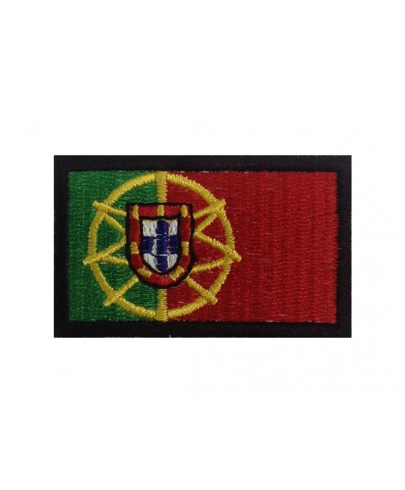 0130 Patch emblema bordado 6X3,7 bandeira PORTUGAL