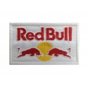 0115 White embroidered patch 10x6 RED BULL