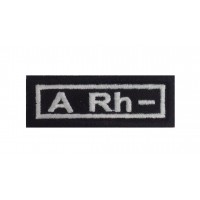 0203 Embroidered patch 6x2.3 sanguine type A Rh -