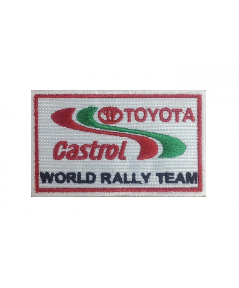 1256  Embroidered patch 10x6 TOYOTA CASTROL WORLD RALLY TEAM