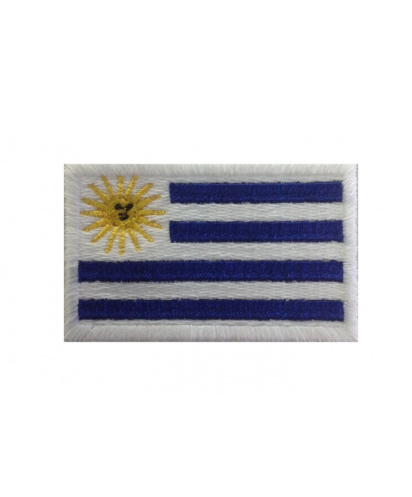 1259 Parche emblema bordado 6X3,7 bandera URUGUAY