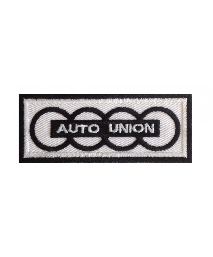 0777 Parche emblema bordado 10x4 AUTO UNION AUDI 1949