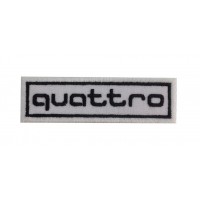 0290 Parche emblema bordado 10x3 QUATTRO AUDI RACING
