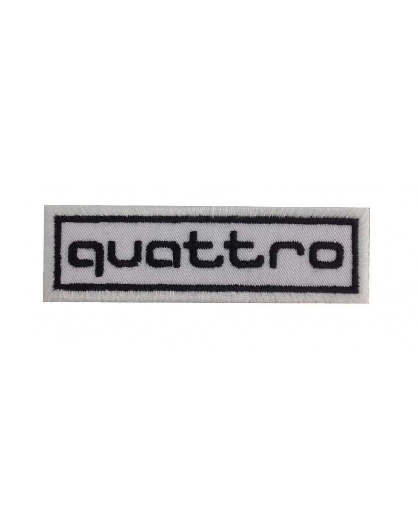 0290 Parche emblema bordado 10x3 QUATTRO AUDI RACING