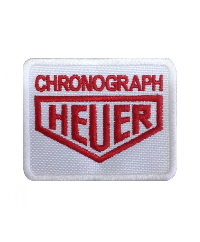 0831 Patch emblema bordado 8x6 HEUER CHRONOGRAPH TAG