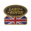 0582 Patch emblema bordado 9x7 LAND ROVER UNION JACK dourado