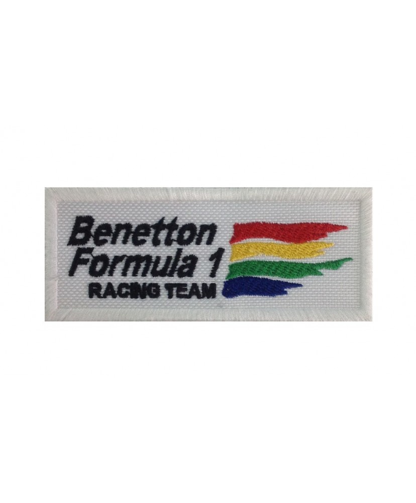 1311 Patch emblema bordado 10x4 BENETTON FORMULA 1 RACING TEAM