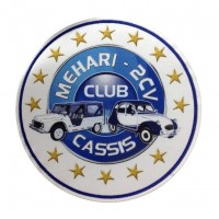 1314 Embroidered patch 22x22 MEHARI 2CV CLUB CASSIS