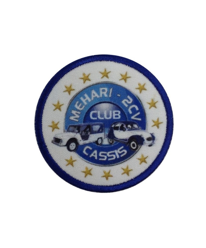 1315 Embroidered patch 7x7 MEHARI 2CV CLUB CASSIS