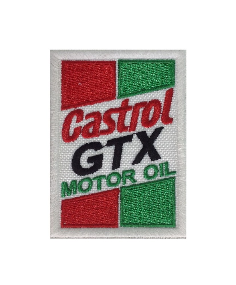 1319 Parche emblema bordado 8x6 CASTROL GTX MOTOR OIL