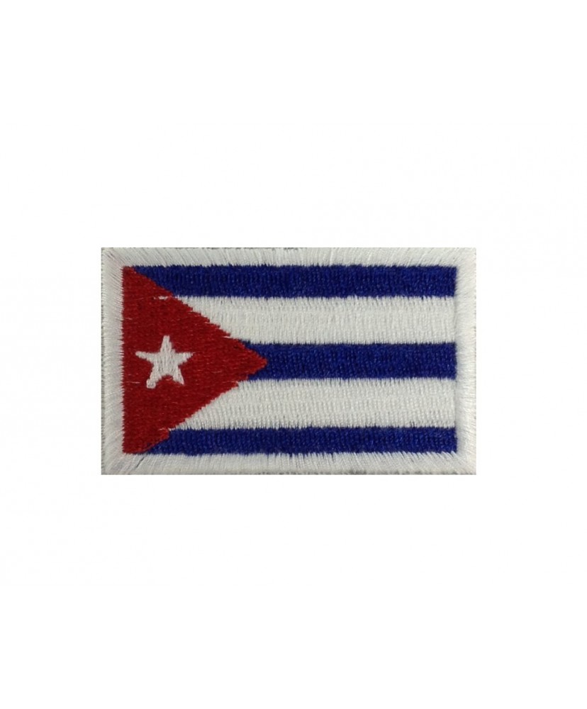 1331 Patch écusson brodé 6x3,7 drapeau CUBA