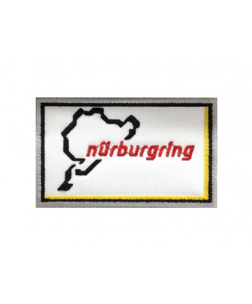 1344 Embroidered patch 10x6  NURBURGRING white