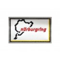 1344 Embroidered patch 10x6  NURBURGRING white