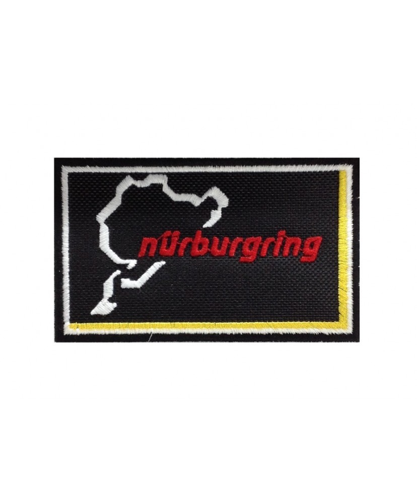 1345 Patch emblema bordado 10x6 NURBURGRING preto