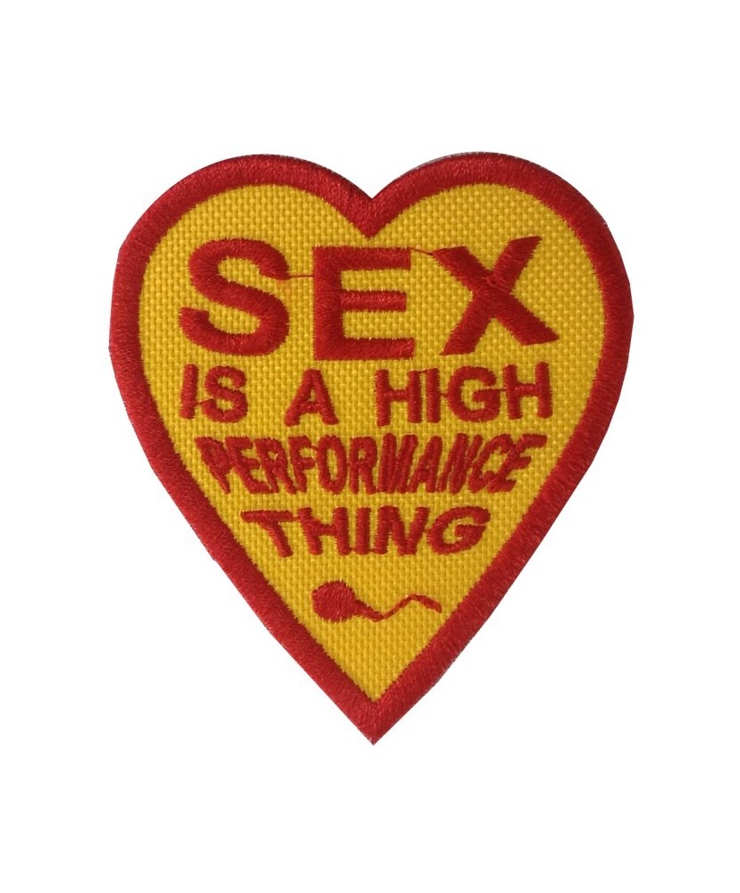 1101 Embroidered patch 7X8 Sex is a high performance thing JAMES HUNT HEART