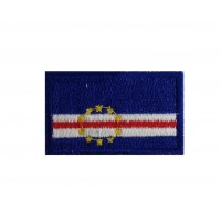 1356 Patch emblema bordado 6X3,7 bandeira CABO VERDE