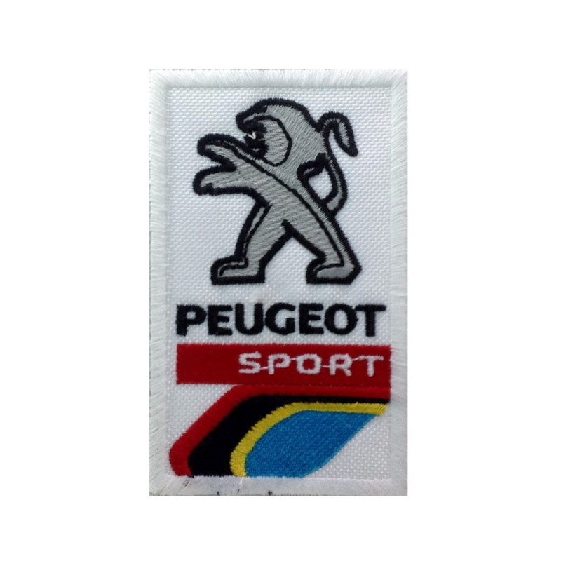 0966 Parche emblema bordado 10x6 Peugeot Sport