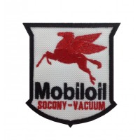 1392 Parche emblema bordado 8x8 MOBIL OIL SOCONY VACUUM