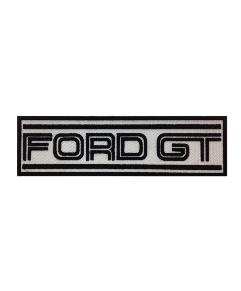 1400 Embroidered patch 22X7 FORD GT white
