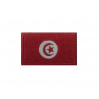 1402 Embroidered patch 6X3,7 flag TUNISIA