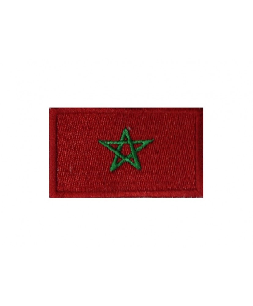 1403 Patch emblema bordado 6X3,7 bandeira MARROCOS