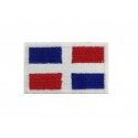 1404 Patch emblema bordado 6X3,7 bandeira REPUBLICA DOMINICANA