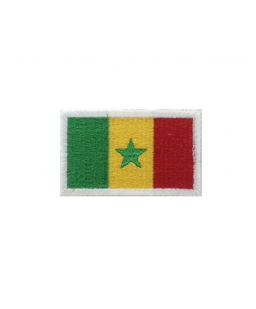 1406 Patch emblema bordado 6X3,7 bandeira SENEGAL