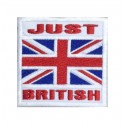 1408 Embroidered patch 7x7 JUST BRITISH UNION JACK flag