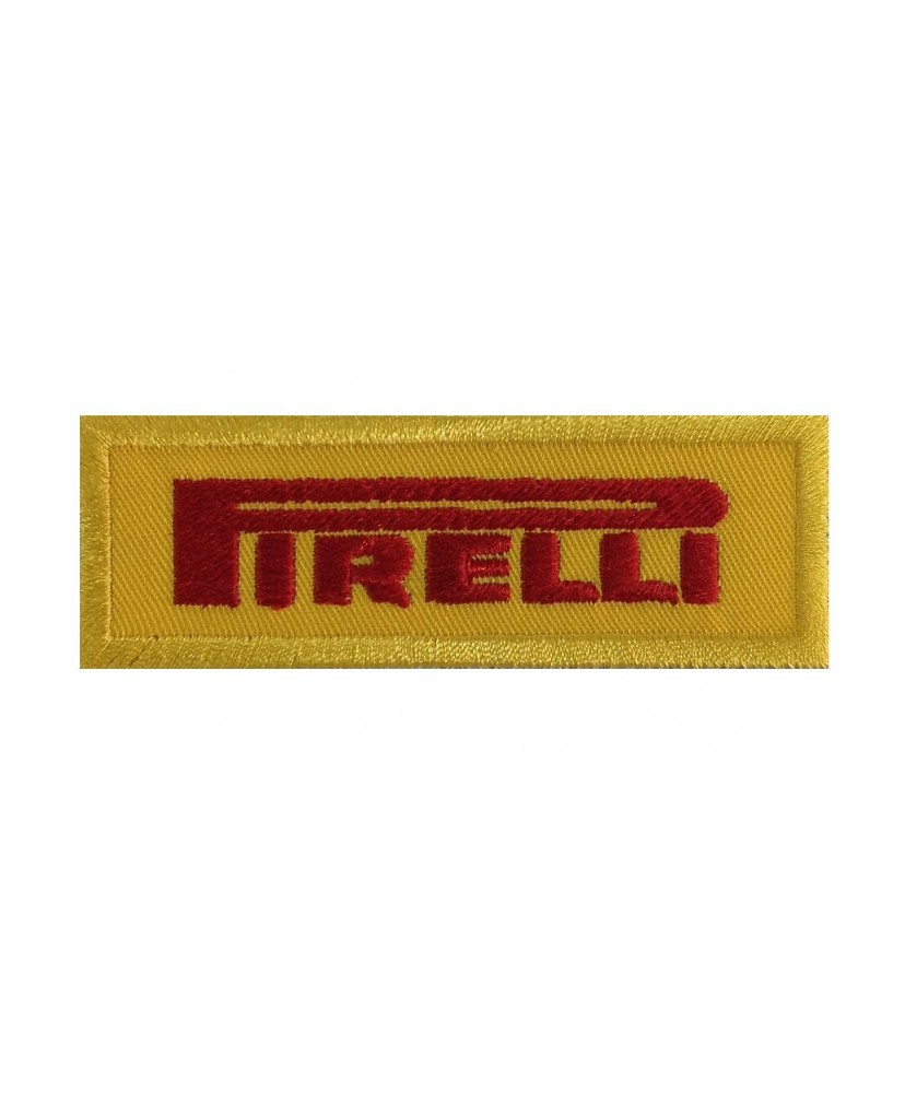 0941 Embroidered patch 8X3 PIRELLI yellow