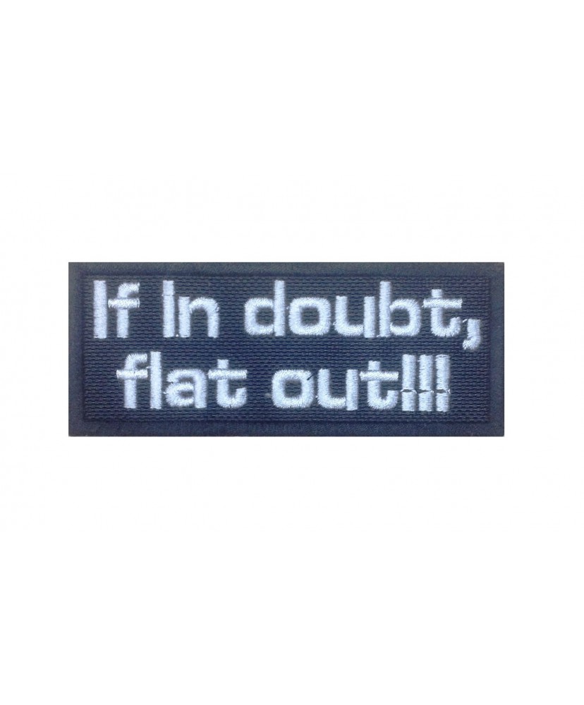 1490 Embroidered patch 10x4 IF IN DOUBT , FLAT OUT !!! COLIN MCRAE