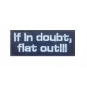 1490 Embroidered patch 10x4 IF IN DOUBT , FLAT OUT !!! COLIN MCRAE