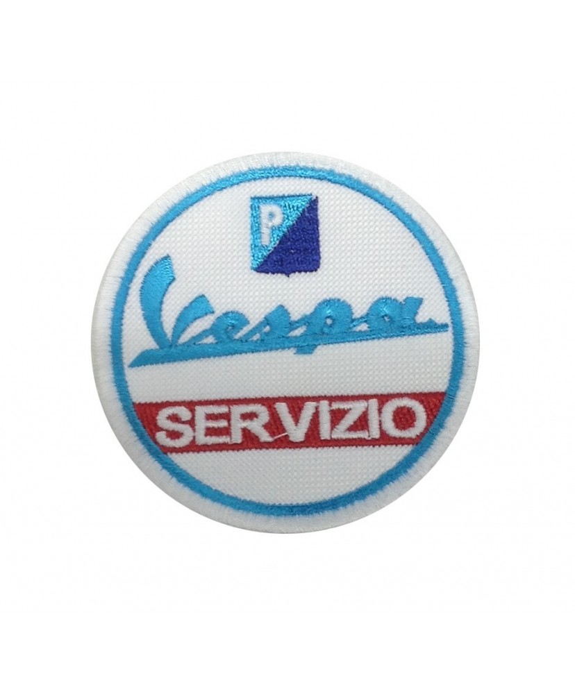 0491 Embroidered patch 8x8 Vespa SERVIZIO